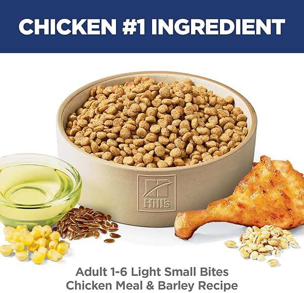 Hill's Science Diet Adult 1-6 Light Small Bites Dry Dog Food, Chicken Meal & Barley, 5 lb. Bag - Image 3
