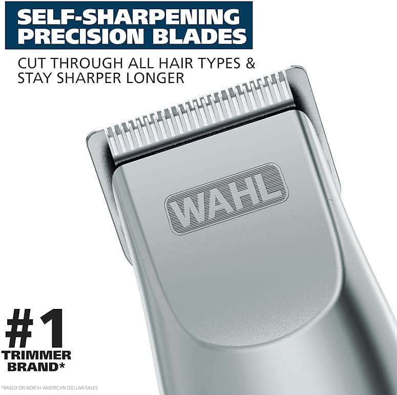 Wahl Groomsman Battery Operated Facial Hair Trimmer for Beard & Mustache Trimming Including Light Detailing and Body Grooming – Model 9906-717V - Image 3