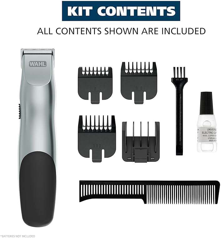 Wahl Groomsman Battery Operated Facial Hair Trimmer for Beard & Mustache Trimming Including Light Detailing and Body Grooming – Model 9906-717V - Image 7