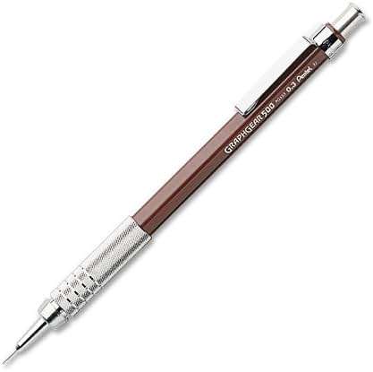 Pentel GraphGear 500 Mechanical Drafting Pencil, (0.3mm), Extra Fine Line, Brown Barrel (PG523E) - Image 2