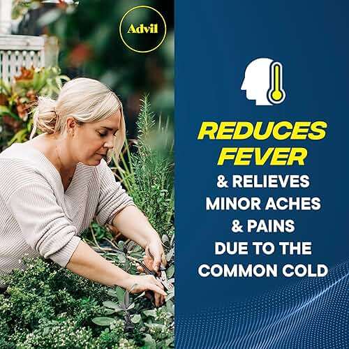 Advil Pain Reliever and Fever Reducer, Pain Relief Medicine with Ibuprofen 200mg for Headache, Backache, Menstrual Pain and Joint Pain Relief - 50x2 Coated Tablets - Image 6