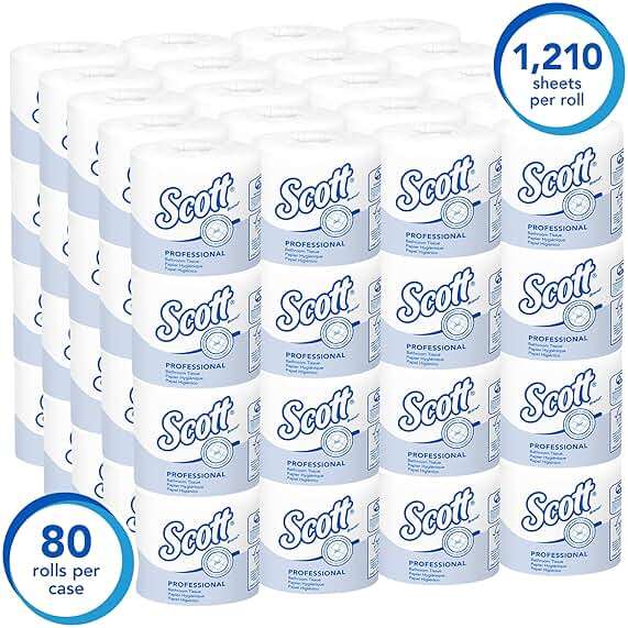 Scott Professional Standard Roll Toilet Paper, Bulk (05102), White, Individually Wrapped (80 Rolls of 1,210 Sheets, 96,800 Sheet Total) - Image 2