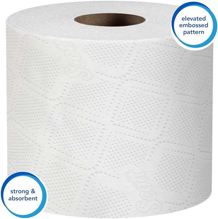 Scott Professional Standard Roll Toilet Paper, Bulk (05102), White, Individually Wrapped (80 Rolls of 1,210 Sheets, 96,800 Sheet Total) - Image 4