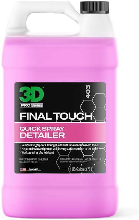 3D Final Touch Quick Detail Spray - Easy Spray On, Wipe Off Showroom Shine 1 Gallon - Image 1