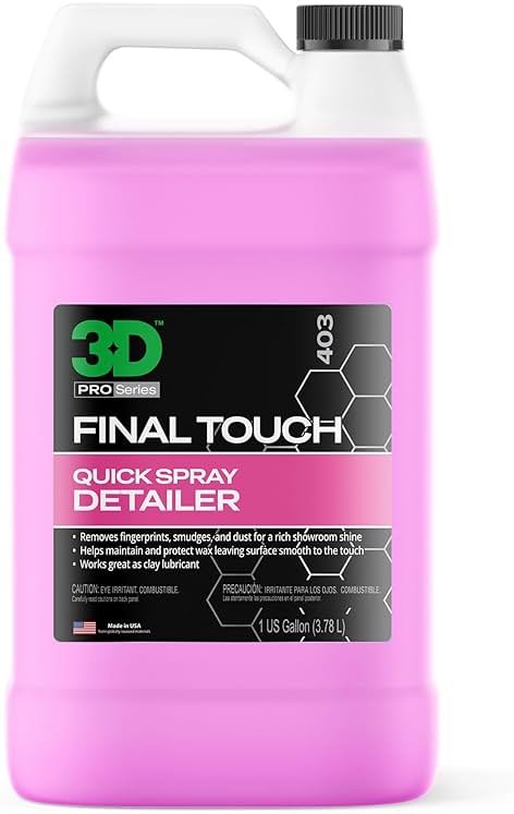 3D Final Touch Quick Detail Spray - Easy Spray On, Wipe Off Showroom Shine 1 Gallon - Product Image