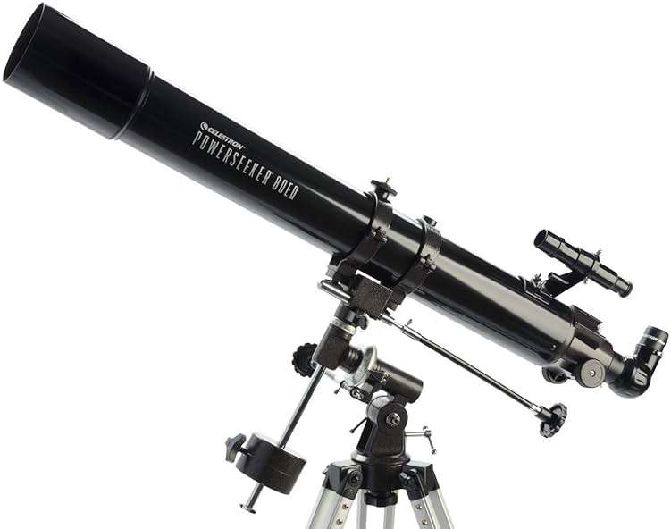Celestron - PowerSeeker 80EQ Telescope - Manual German Equatorial Telescope for Beginners - Compact and Portable - Bonus Astronomy Software Package - 80mm Aperture - Image 3