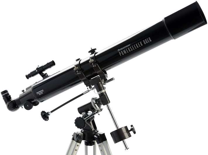 Celestron - PowerSeeker 80EQ Telescope - Manual German Equatorial Telescope for Beginners - Compact and Portable - Bonus Astronomy Software Package - 80mm Aperture - Image 4