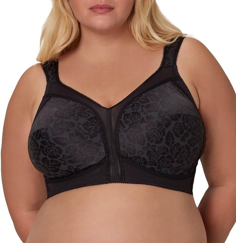 Playtex Women's Wireless Bra, 18 Hour Plus-Size Bras Available, Full Coverage, Smoothing, 4693, Single or 2-Pack - Product Image