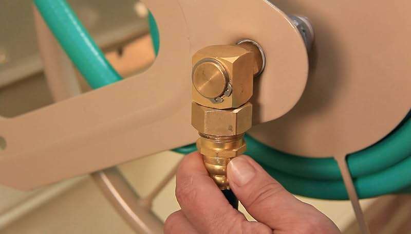 Liberty Garden Products 703-2 Multi-Purpose Steel Garden Wall/Floor Mount Hose Reel, Tan Poly, 5/8-Inch - Image 5