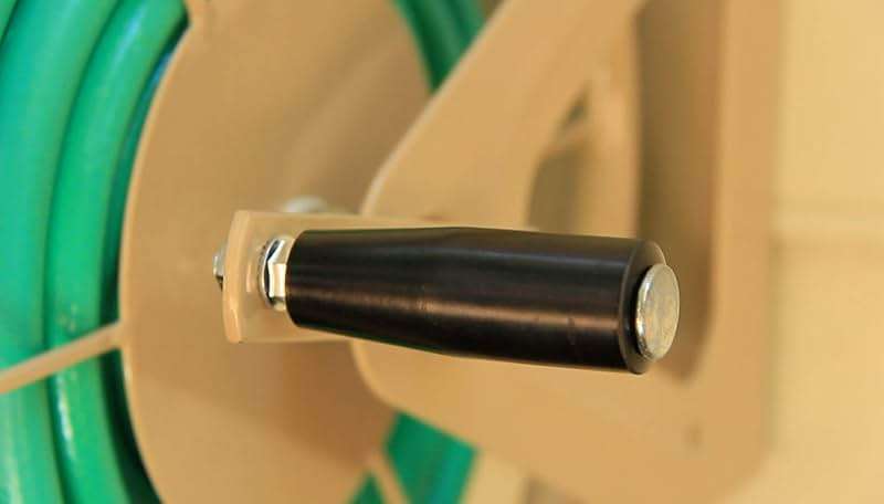 Liberty Garden Products 703-2 Multi-Purpose Steel Garden Wall/Floor Mount Hose Reel, Tan Poly, 5/8-Inch - Image 6