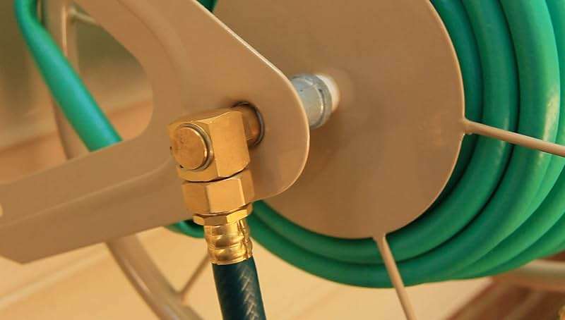 Liberty Garden Products 703-2 Multi-Purpose Steel Garden Wall/Floor Mount Hose Reel, Tan Poly, 5/8-Inch - Image 7