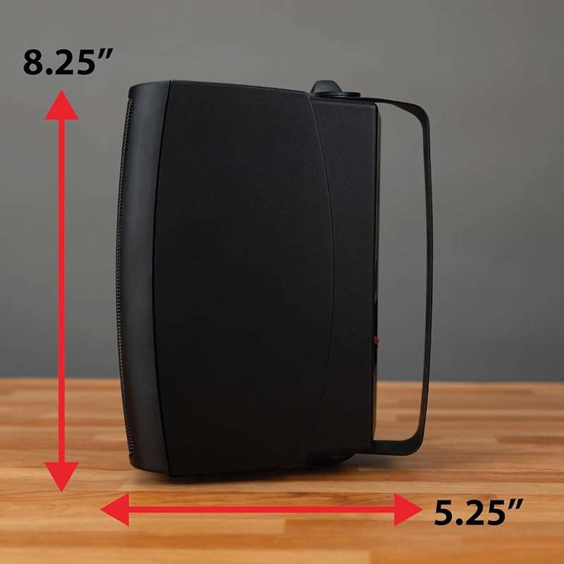 Dual Electronics LU43PB 4" 3-Way High Performance Outdoor Indoor Wired Speakers | Effortless Set Up | Home, Pool, Patio, Garage Use | Weather & UV Resistant | Expansive Stereo Sound Coverage | Black - Image 5