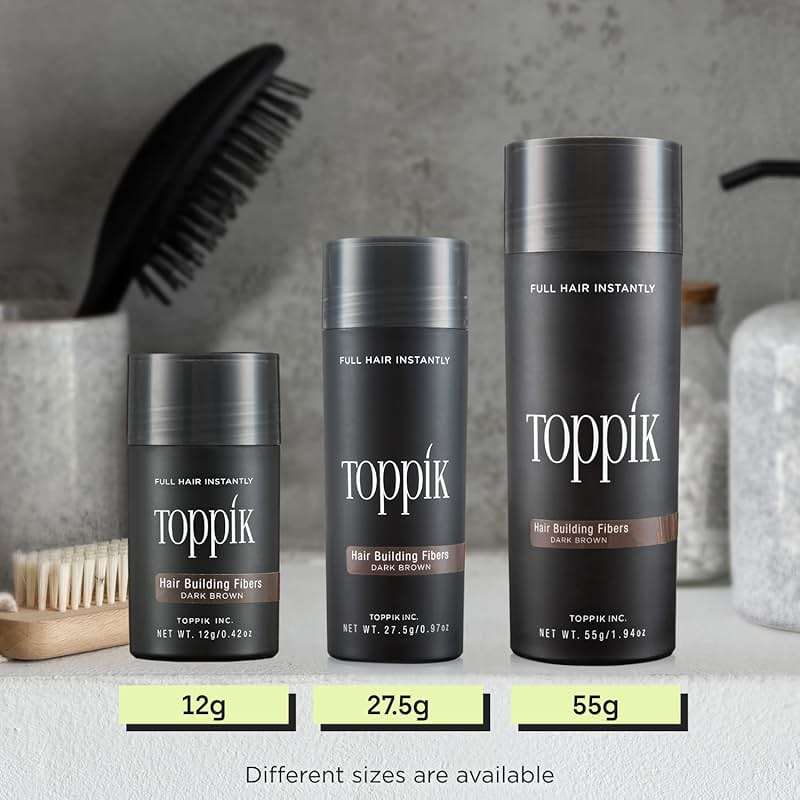 Toppik Hair Building Fibers, Fill In Fine or Thinning Hair Instantly Thicker, Fuller Looking Hair 9 Shades,4 size options - Image 9