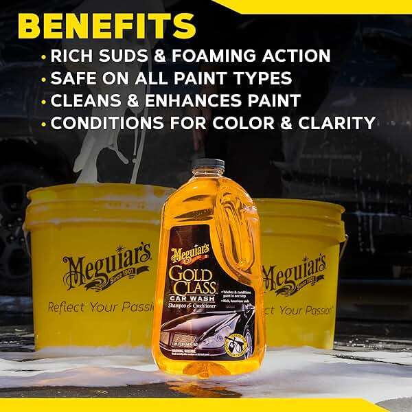 Meguiar's Gold Class Car Wash – Premium Foaming Auto Wash Soap, High Gloss Finish, Safe for Clear Coats, Deep Cleans without Removing Waxes, Car Detailing Supplies for Cars, Trucks & SUVs – 64 Oz - Image 8
