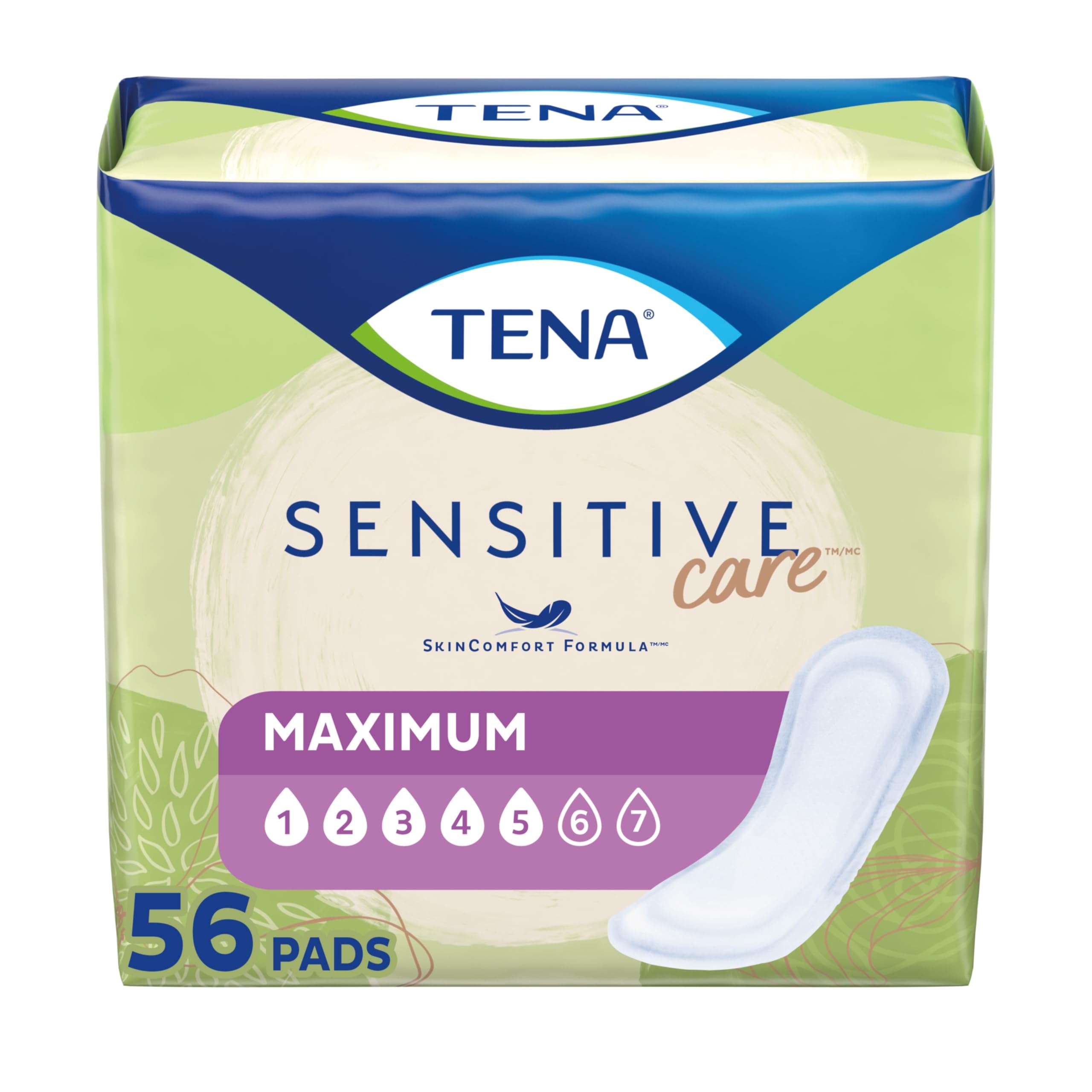 TENA Sensitive Care Maximum Pads, Regular Length, 56 count - Image 1