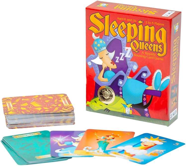 Sleeping Queens Card Game by Gamewright | Kids and Family Card Games for Ages 8 and up | Fast Playing Strategy & Math Board Game | 2–5 Players - Image 1