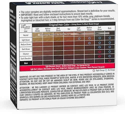 Light Mountain Henna Hair Color & Conditioner – Black Hair Dye, Organic Henna Leaf Powder and Botanicals, Chemical-Free, Semi-Permanent Hair Color + 4 Hair Clips - Image 3
