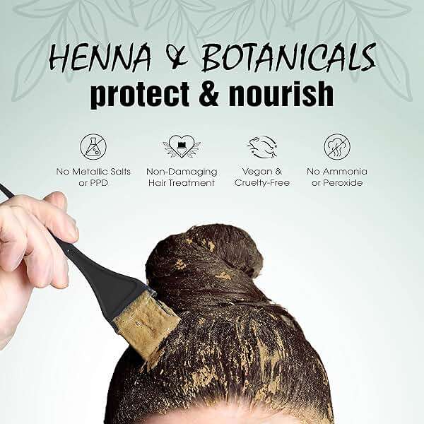 Light Mountain Henna Hair Color & Conditioner – Black Hair Dye, Organic Henna Leaf Powder and Botanicals, Chemical-Free, Semi-Permanent Hair Color + 4 Hair Clips - Image 7