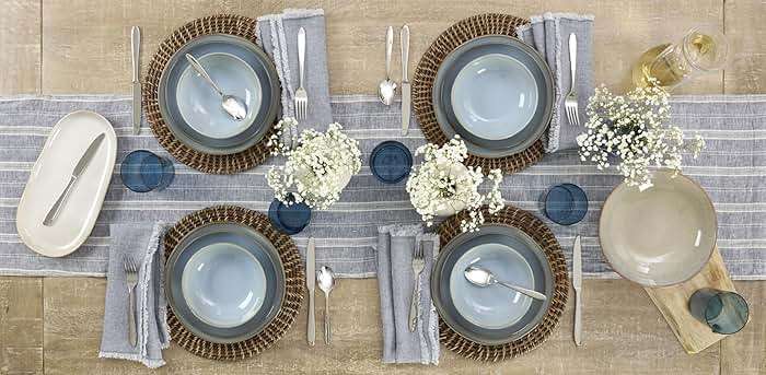 Oneida Silverware Set For 8, Mooncrest 45-Piece Everyday Flatware Set with Serving Utensils, Service For 8, 18/0 Stainless Steel and Dishwasher Safe, Knives Spoons And Forks Sets (Silver, 45 Piece) - Image 14