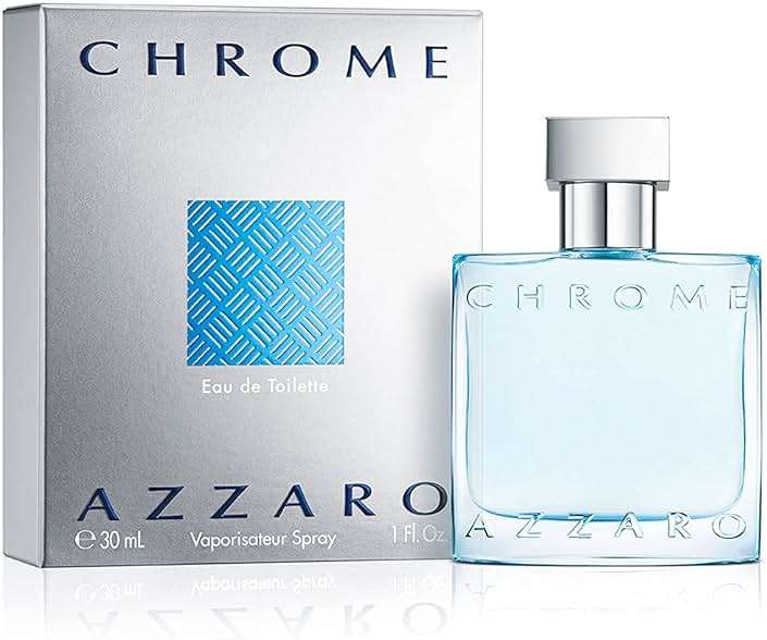 Azzaro Chrome Eau de Toilette - Fresh Aquatic Mens Cologne - Citrus, Woody, Musky Fragrance -Fresh Notes of Bergamot - Everyday Wear - Classic Summer Beach Scent - Luxury Perfumes for Men - Image 1