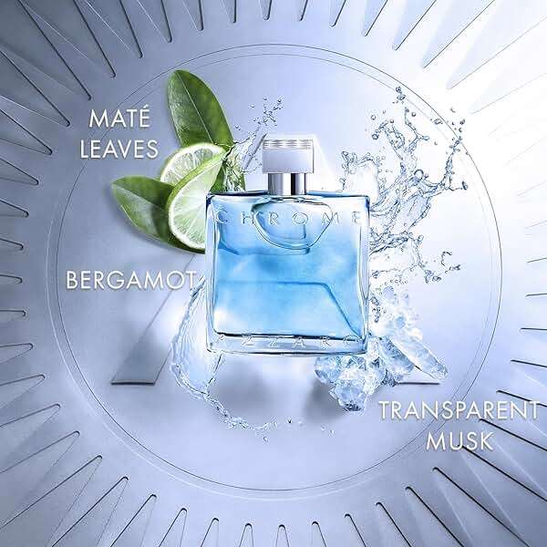 Azzaro Chrome Eau de Toilette - Fresh Aquatic Mens Cologne - Citrus, Woody, Musky Fragrance -Fresh Notes of Bergamot - Everyday Wear - Classic Summer Beach Scent - Luxury Perfumes for Men - Image 2
