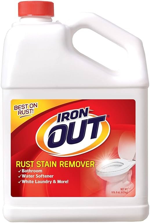 Iron OUT Powder Rust Stain Remover, Remove and Prevent Rust Stains in Bathrooms, Kitchens, Appliances, Laundry, and Outdoors, 9.5 Pound - Product Image