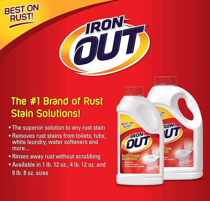 Iron OUT Powder Rust Stain Remover, Remove and Prevent Rust Stains in Bathrooms, Kitchens, Appliances, Laundry, and Outdoors, 9.5 Pound - Image 8