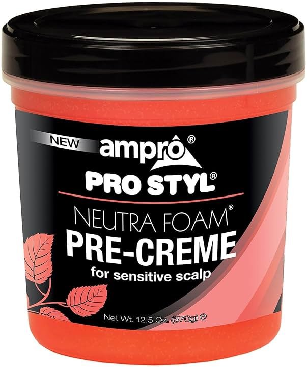 Ampro Pre-Creme Base for Sensitive Scalp - Wax Enhanced with Petroleum Jelly - Formulated to Protect Your Scalp During Chemical Processing - Relieves and Soothes Scalp Discomfort - 12.5 oz - Product Image