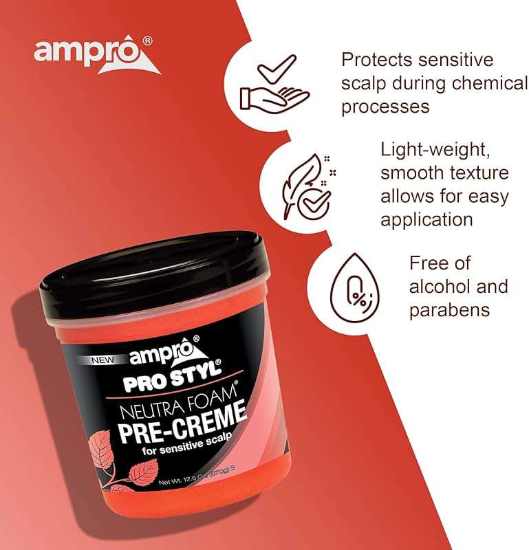 Ampro Pre-Creme Base for Sensitive Scalp - Wax Enhanced with Petroleum Jelly - Formulated to Protect Your Scalp During Chemical Processing - Relieves and Soothes Scalp Discomfort - 12.5 oz - Image 5