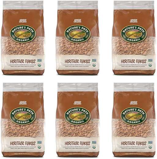 Nature's Path Organic Heritage Flakes® Cereal, 32 oz (Pack of 6), Ancient Grains, 23g Whole Grains, Non-GMO, Earth Friendly Packaging - Image 4