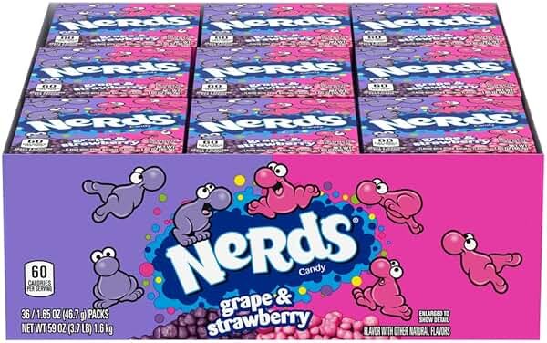 Nerds Grape & Strawberry Candy 1.65 Ounce, Pack of 36 - Product Image