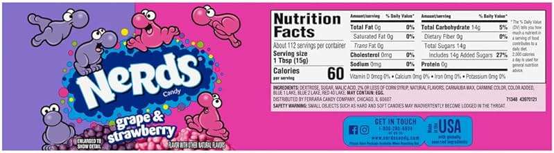 Nerds Grape & Strawberry Candy 1.65 Ounce, Pack of 36 - Image 2