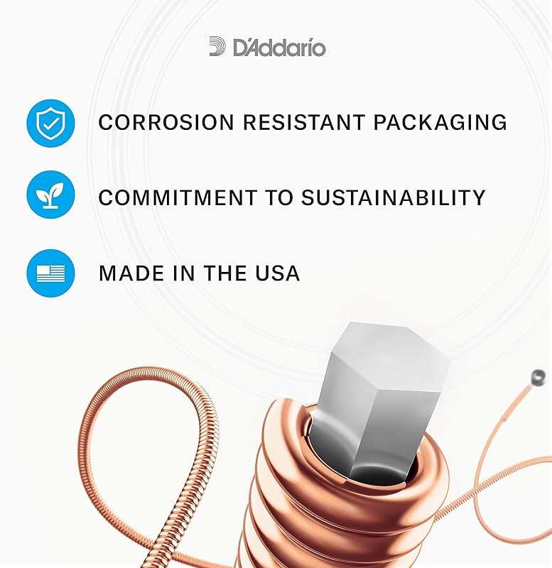 D'Addario Acoustic Guitar Strings, 80/20 Bronze, EJ11, Light Gauge 12-53, 6-String Set, Pack of 1 - Image 5