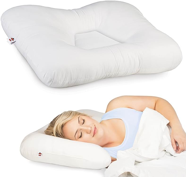 Core Products Tri-Core Cervical Support Pillow – Firm Orthopedic Neck Pillow for Pain Relief, Back and Side Sleepers – Ergonomic Contour Pillow – Assembled in USA, Full Size - Product Image