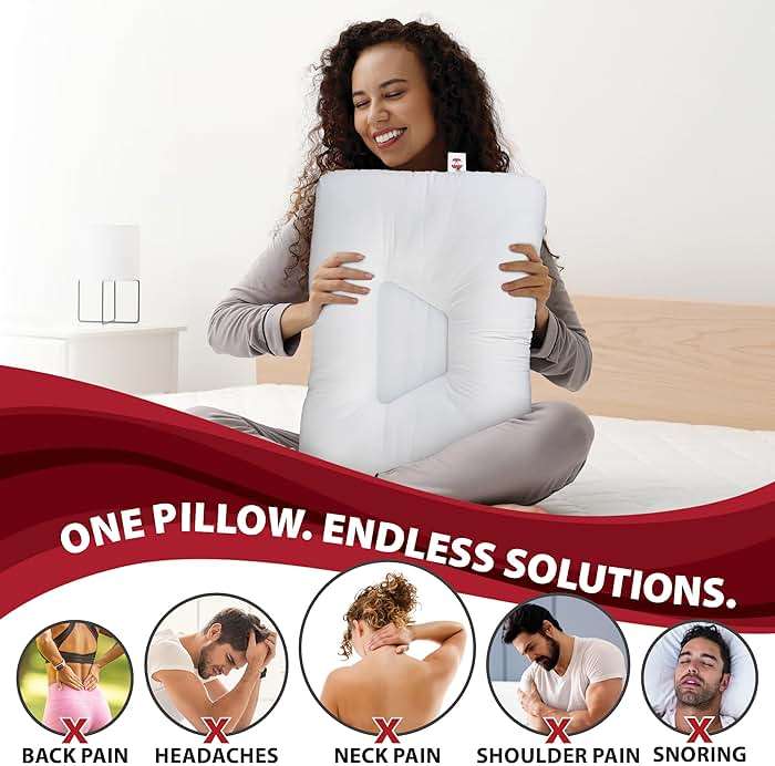 Core Products Tri-Core Cervical Support Pillow – Firm Orthopedic Neck Pillow for Pain Relief, Back and Side Sleepers – Ergonomic Contour Pillow – Assembled in USA, Full Size - Image 3