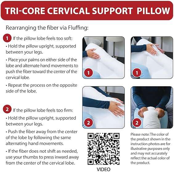 Core Products Tri-Core Cervical Support Pillow – Firm Orthopedic Neck Pillow for Pain Relief, Back and Side Sleepers – Ergonomic Contour Pillow – Assembled in USA, Full Size - Image 7