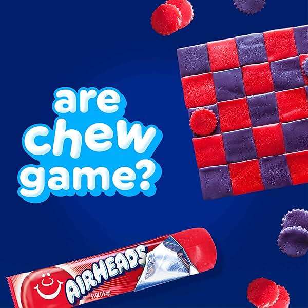 Airheads Full-Size Candy Bars, Taffy Candy Pack, Individually Wrapped Bulk Candy, Cherry Flavor Artificially Flavored, 36 Count Box - Image 6