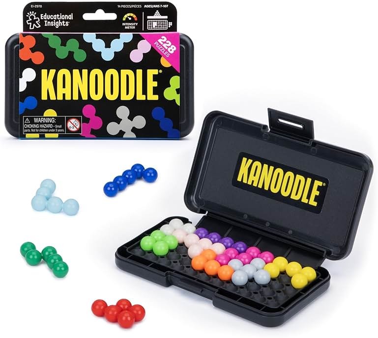 Educational Insights Kanoodle - Original 3D Brain Teaser Puzzle, Single Player Mind Challenge Toys, Handheld Travel Games, Challenging Logic Puzzles and Gifts for Kids, Teens & Adults Ages 7+ - Product Image