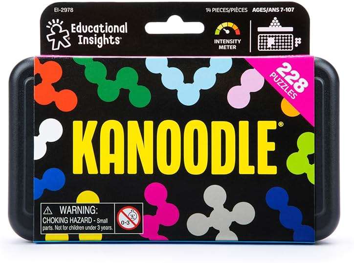 Educational Insights Kanoodle - Original 3D Brain Teaser Puzzle, Single Player Mind Challenge Toys, Handheld Travel Games, Challenging Logic Puzzles and Gifts for Kids, Teens & Adults Ages 7+ - Image 4