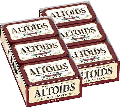 ALTOIDS Classic Cinnamon Hard Candy Breath Mints Bulk, 1.76 zz Tin (Pack of 12) - Product Image