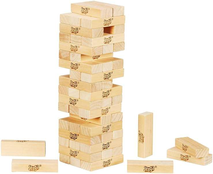 Hasbro Gaming Jenga Wooden Blocks Stacking Tumbling Tower Game | Party Games for Kids & Families | Stocking Stuffers | Ages 6+ (Amazon Exclusive) - Image 4