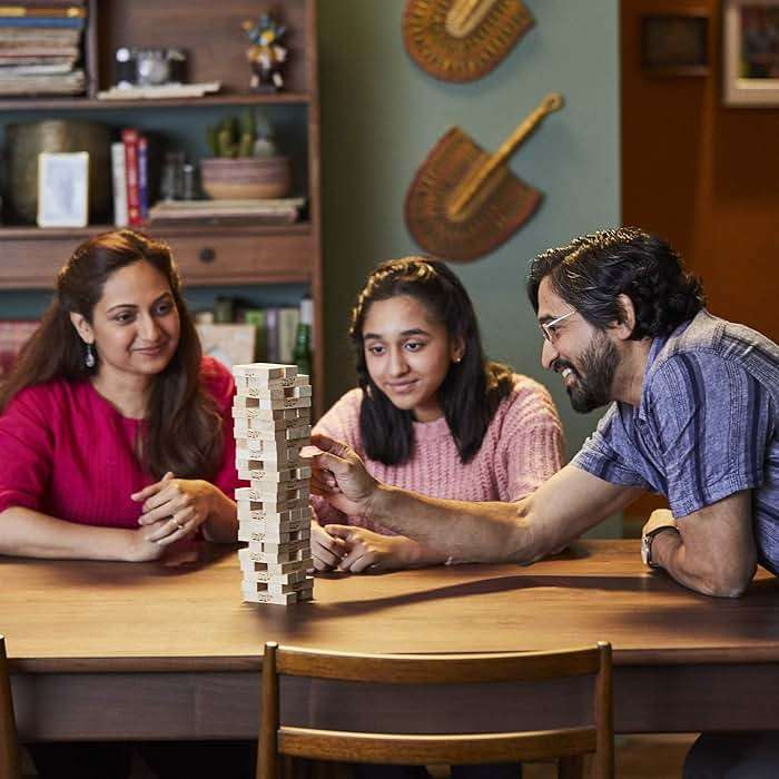 Hasbro Gaming Jenga Wooden Blocks Stacking Tumbling Tower Game | Party Games for Kids & Families | Stocking Stuffers | Ages 6+ (Amazon Exclusive) - Image 10