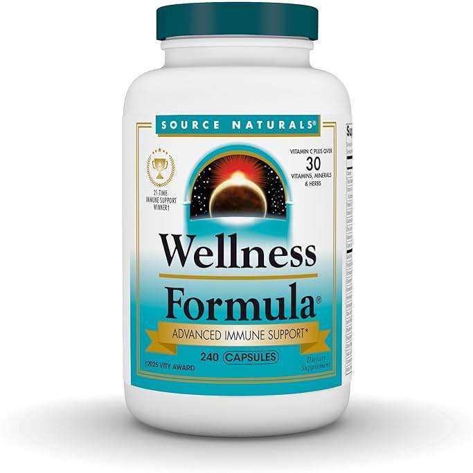 Source Naturals Wellness Formula Bio-Aligned Vitamins & Herbal Defense Advanced Immune Support* - Dietary Supplement & Immunity Booster - 240 Capsules - Image 1