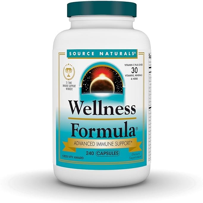 Source Naturals Wellness Formula Bio-Aligned Vitamins & Herbal Defense Advanced Immune Support* - Dietary Supplement & Immunity Booster - 240 Capsules - Product Image