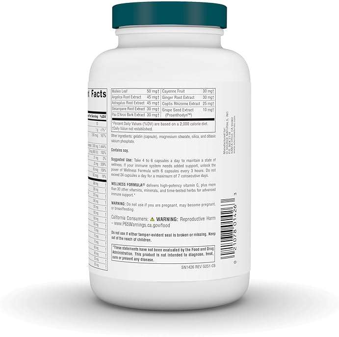 Source Naturals Wellness Formula Bio-Aligned Vitamins & Herbal Defense Advanced Immune Support* - Dietary Supplement & Immunity Booster - 240 Capsules - Image 3