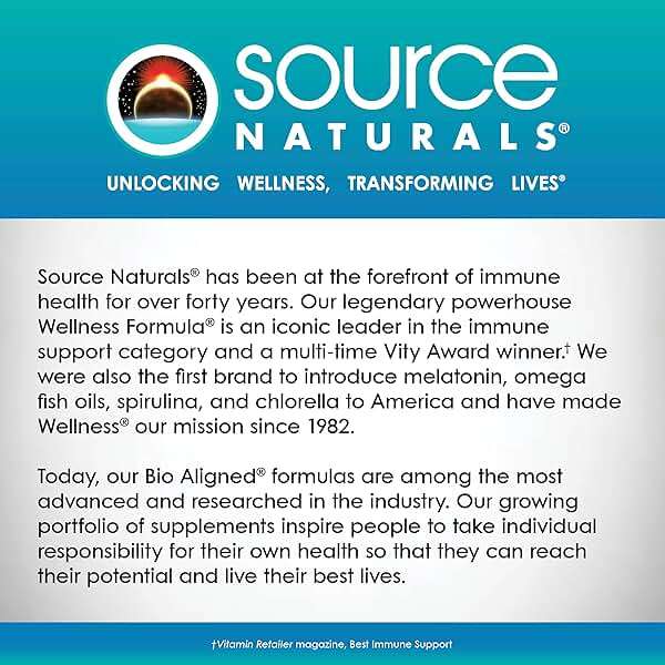 Source Naturals Wellness Formula Bio-Aligned Vitamins & Herbal Defense Advanced Immune Support* - Dietary Supplement & Immunity Booster - 240 Capsules - Image 9