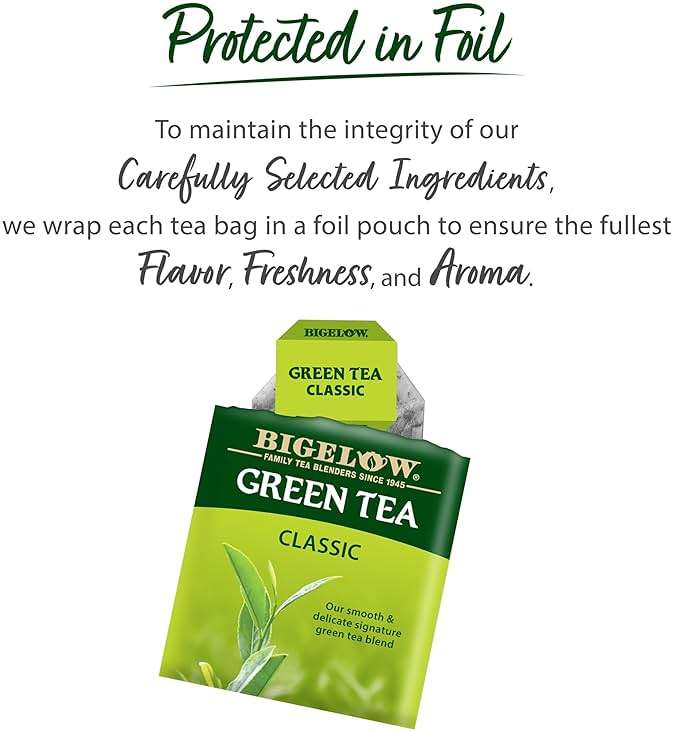 Bigelow Tea Classic Green Tea, Caffeinated Tea, 20 Count Box (Pack of 6), 120 Total Tea Bags - Image 5