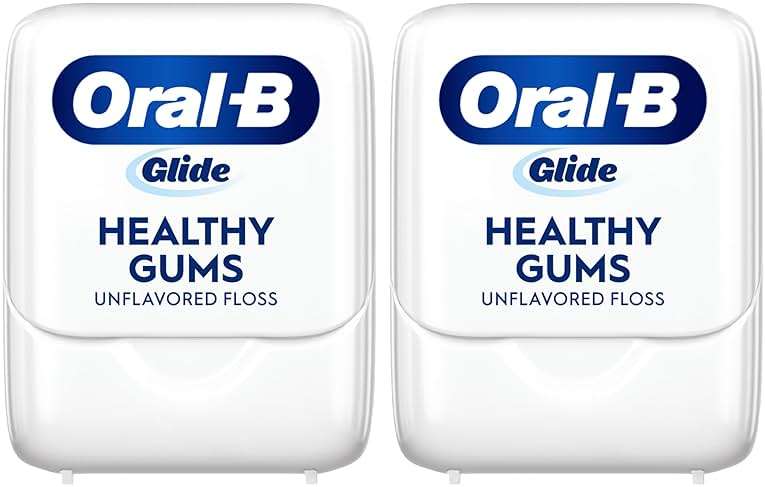 Oral-B Glide Healthy Gums Unflavored Dental Floss, Smooth, Strong, Shred Resistant, Value 2 Pack (50m Each) - Image 11