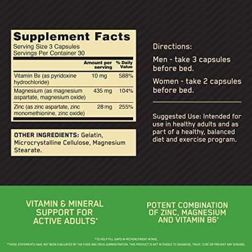 Optimum Nutrition Muscle Recovery and Endurance Supplement for Men and Women, Zinc and Magnesium Supplement, 180 Count - Image 2