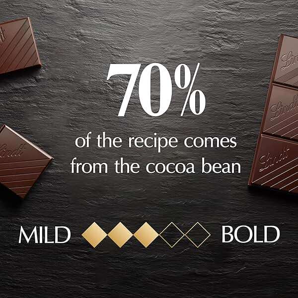 Lindt EXCELLENCE 70% Cocoa Dark Chocolate Bar, Dark Chocolate Candy, 3.5 oz. (12 Pack) - Image 5